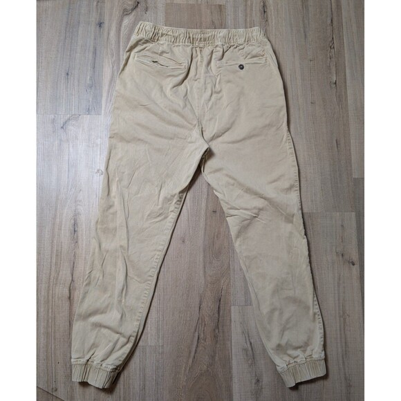 American Eagle Size M Jogger Pants Khaki Beige Drawstring Elastic Waist Pockets - Picture 3 of 10